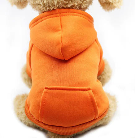 Orange (Autumn) dog hoodie with hood and pocket, perfect for small to medium-sized dogs, cozy pet clothing for warmth and style.doggy hoodie with hood and pocket, perfect for small to medium-sized dogs, cozy pet clothing for warmth and style.