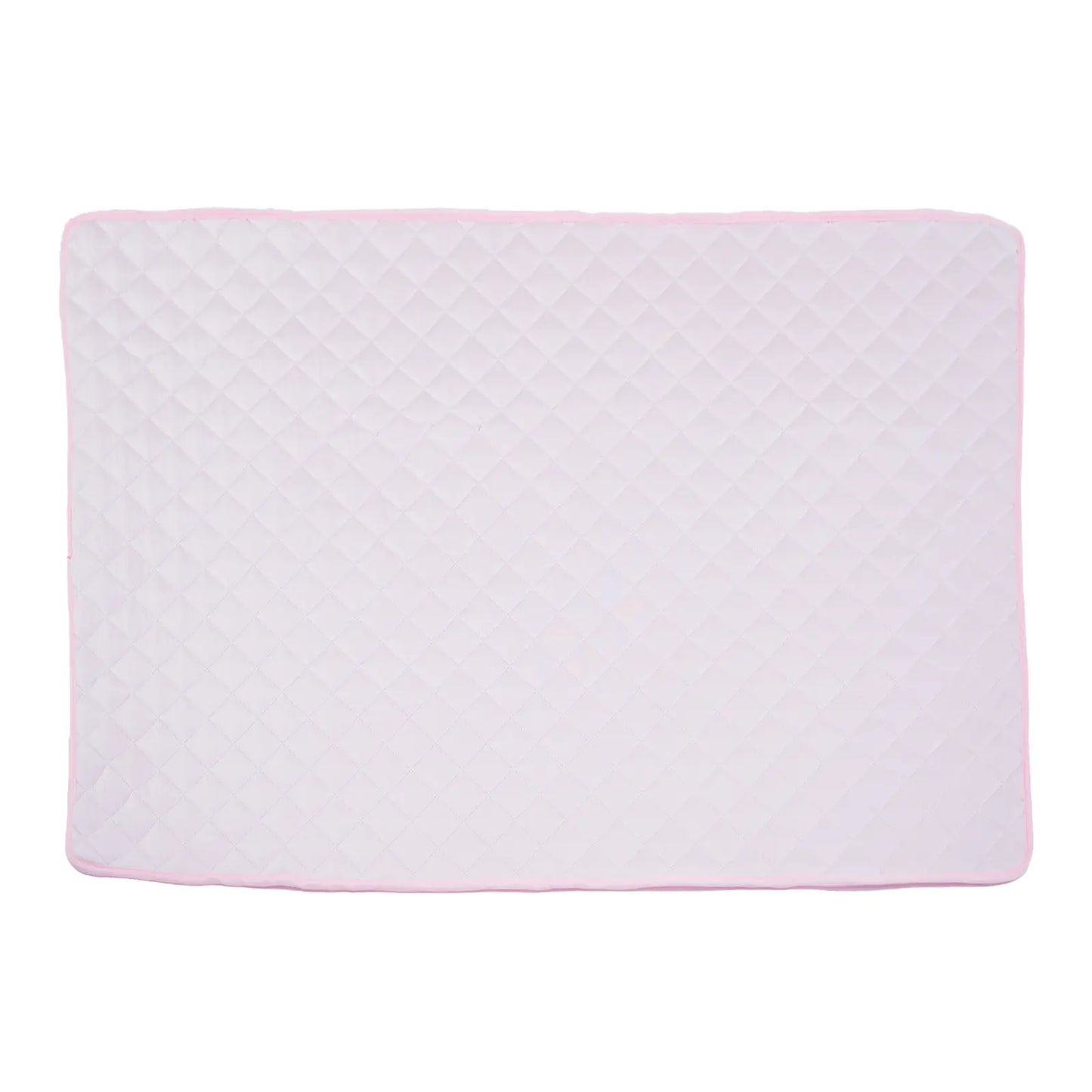 Gray non-toxic breathable pet cooling mat. lightweight and pressure-activated cooling design. A perfect pup chill spot.
