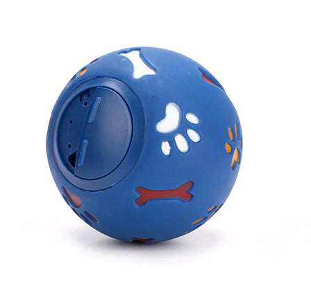 Blue (Lake) Dog Puzzle Treat Ball . Fill ball with treats to mentally stimulate
and reward your playful doggy.