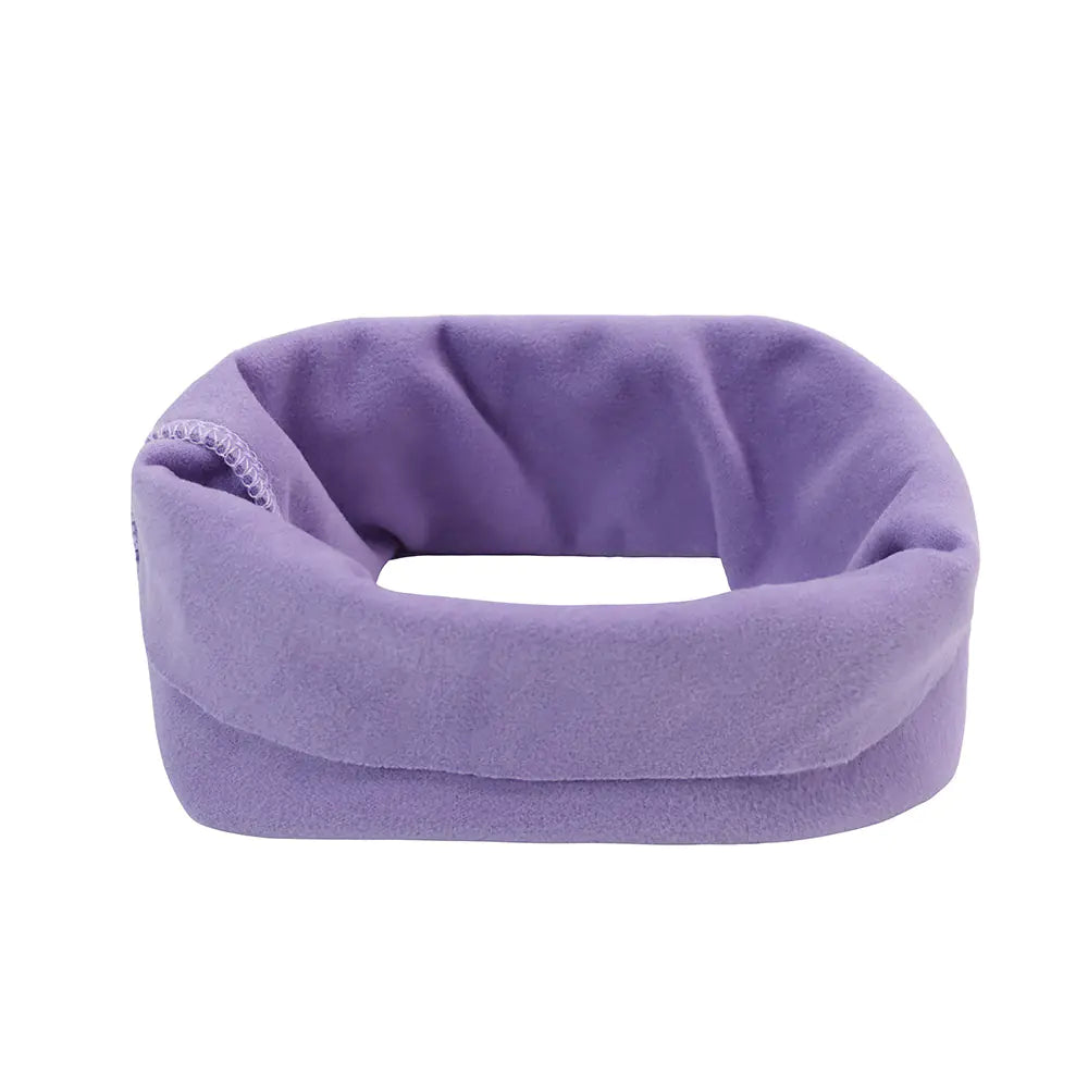 A purple calming dog ears cover designed to reduce noise and stress, suitable for small to large dogs.