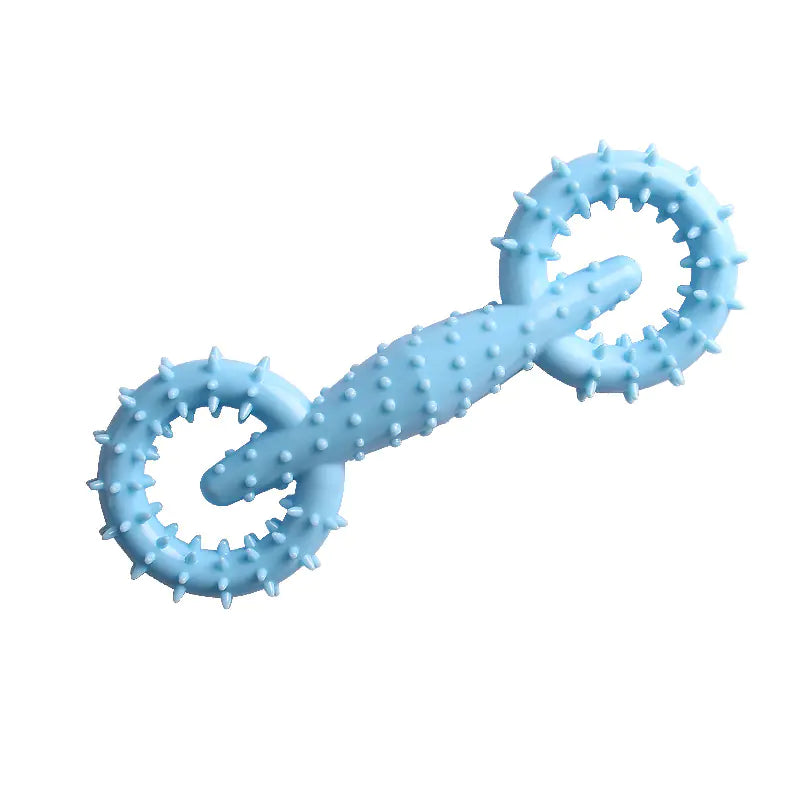 Light Blue (Sky) pup chew toy. Spiked texture helps clean teeth and improves your dog's dental hygiene.
Made of TPR Material for durability.