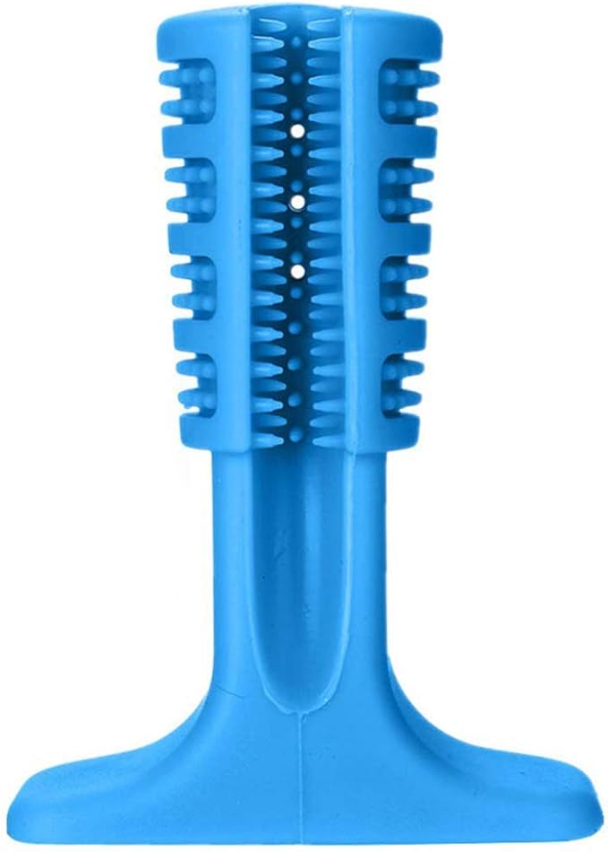 Blue (Lake) dental dog chew brush. Keeps your dog entertained while it massages gums and freshens breath.