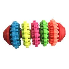 Colorful textured swivel toy. The five moveable gears provide your doggy with chewing pleasure and improves dental health.