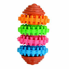 Colorful textured swivel toy. The four moveable gears provide your pet with chewing pleasure and improves dental health.