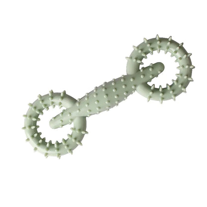 Green (Spring) puppy chew toy. Spiked texture helps clean teeth and improves your dog's dental hygiene.
Made of TPR Material for durability.