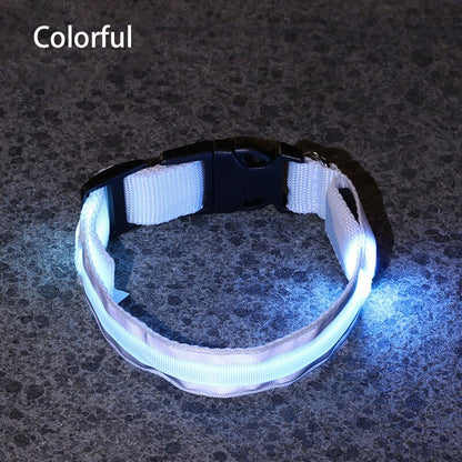 Colorful (Pastel) LED Luminous Safety dog collar. This reflective collar is perfect for those nighttime walks with your doggie.
