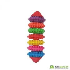 Colorful textured swivel toy. The seven moveable gears provide your doggie with chewing pleasure and improves dental health.