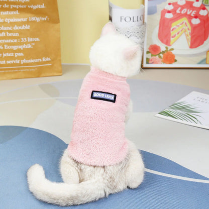 Pet Comfort Fleece Attire for Cool Seasons