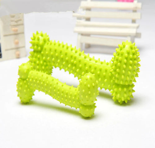 Durable Dog Chew Toy with Spikes for Teeth Care