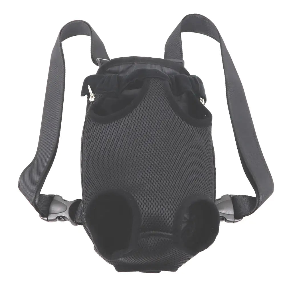 A Black (Matte) canvas chest backpack, that is lightweight and features adjustable straps and a padded base.